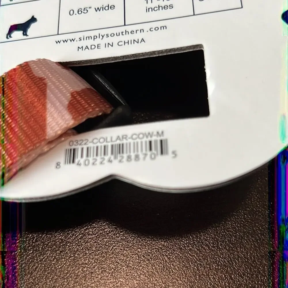 Simply Southern Simply Puppies Cow Print Dog Collar with Bow